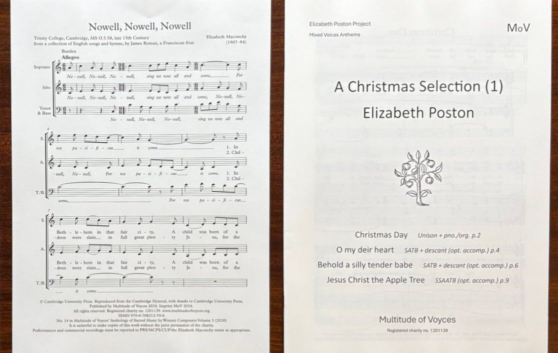 Collage of printed sheet-music published by MoV