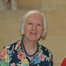 Dame Judith Weir ©Andrew Stewart composer and former Master of the Queen's Music Judith Weir wears a multi-coloured blouse and lapiz blue necklace