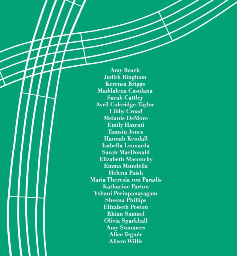 MoV Volume 3 decorative page showing names of composers who feature in MoV's anthology Volume 3